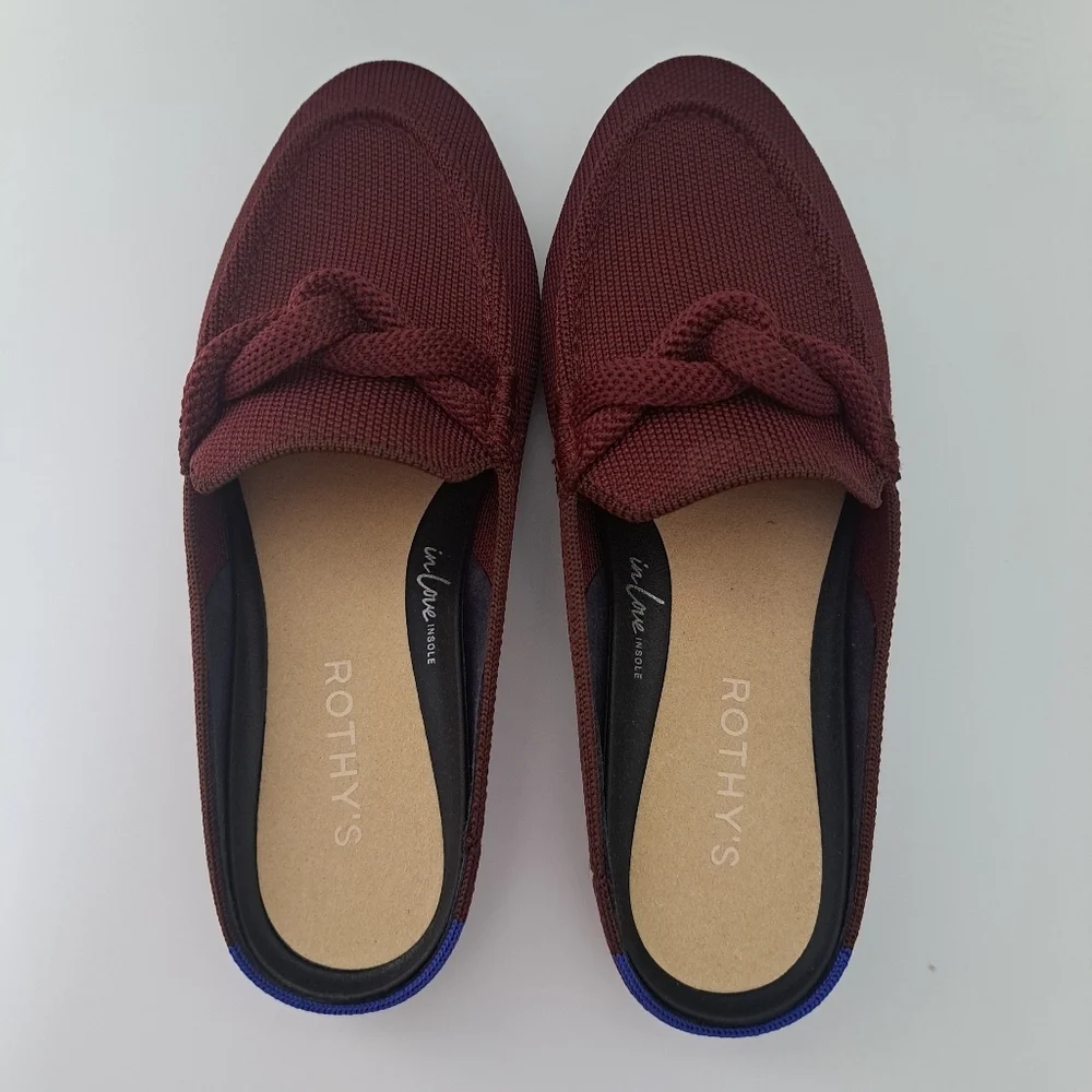 Rothy's The Loafer Mule Auburn Syrah 5 NWOT - Picture 10 of 14